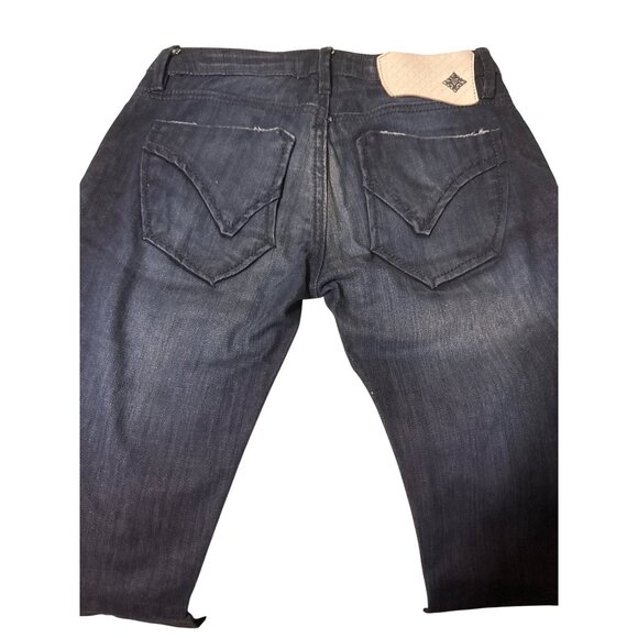 Womens Monarchy Dark Wash Bootcut Jeans W/ Faded Detailing - Size 24 - Picture 6 of 8